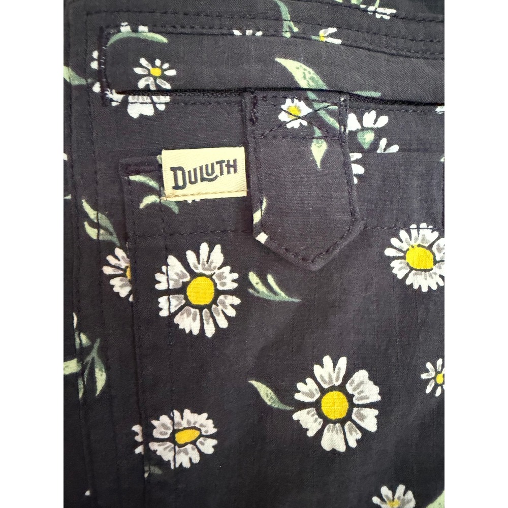 Duluth Trading Shortalls Overalls Bibs Heirloom Gardening Utility Daisy XXS - Picture 7 of 10